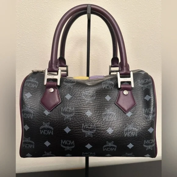 MCM Princess Visetos Coated Canvas Satchel with COA PRISTINE - Picture 3 of 15